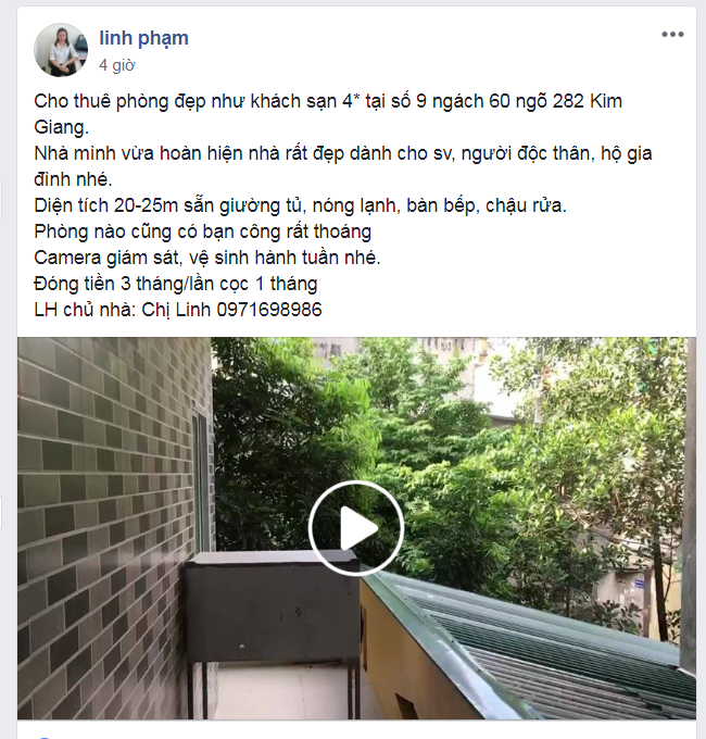 Cho thuê phòng trọ, chung cư mini tại Hà Nội