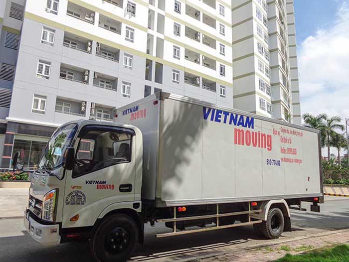 Hệ thống xe taxi tải 1,5 tấn thùng kín tại Vietnam Moving cung cấp.