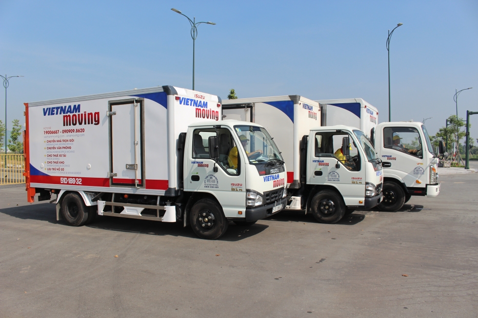 Hệ thống xe tải dịch vụ chuyển văn phòng trọn gói giá rẻ TPHCM tại Vietnam Moving